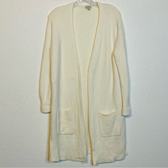Cremieux Wool Alpaca Open Front Long Line Cardigan M - Picture 1 of 10